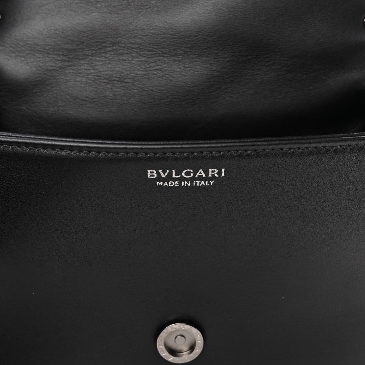 Calfskin Matelasse Serpenti Cabochon Crossbody Bag Black