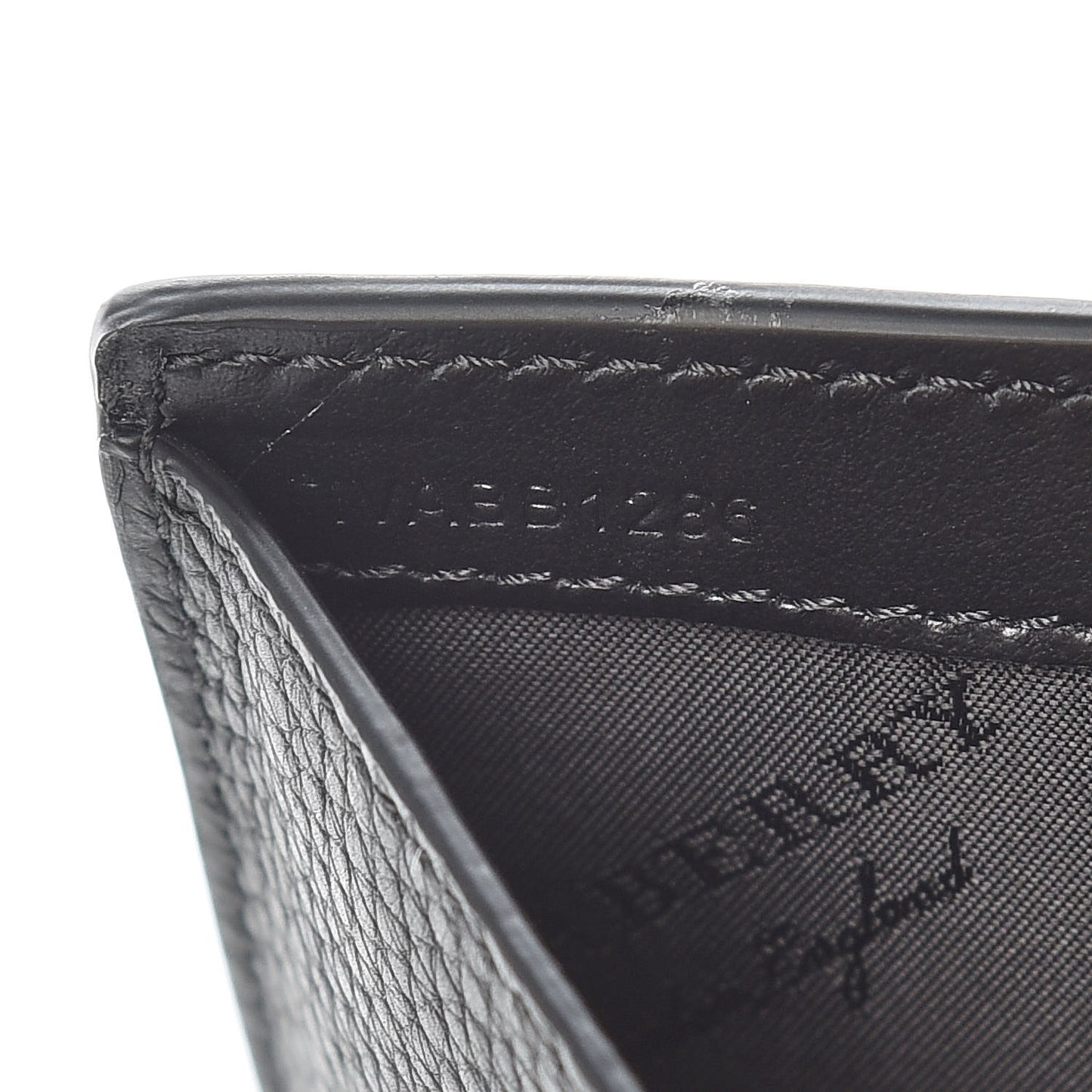 Soft Grained Calfskin Logo Embossed Lakeside Wallet Black