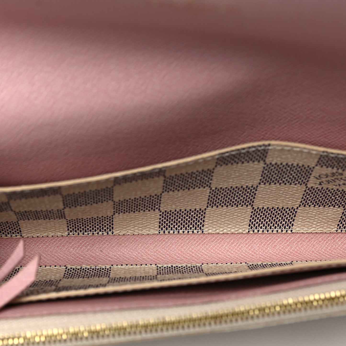 Damier Azur Emilie Wallet Rose Ballerine