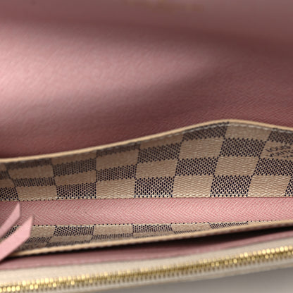 Louis Vuitton Damier Azur Emilie Wallet Rose Ballerine 5 of 7