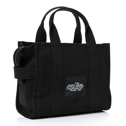 Marc Jacobs Cotton Canvas Mini The Traveler Tote Bag Black 3 of 12