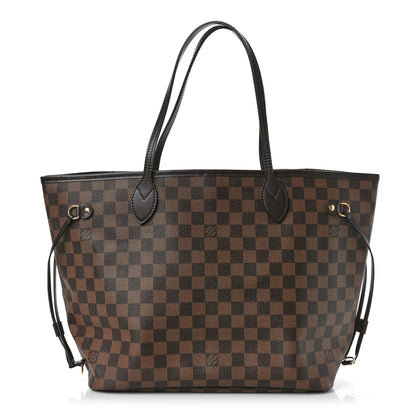 Louis Vuitton Damier Ebene Neo Neverfull MM Rose Ballerine 1 of 8
