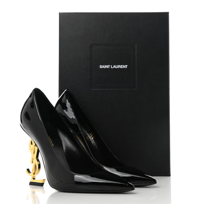 Saint Laurent Patent Opyum 110 Pumps 36.5 Black Gold 9 of 9