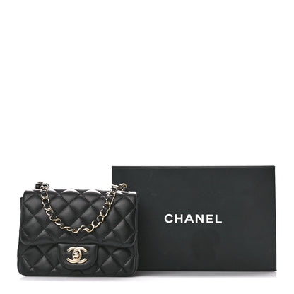 Chanel Lambskin Quilted Mini Square Flap Black 13 of 13