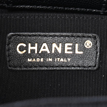Chanel Caviar Quilted Flap Bucket Bag Black 6 of 9
