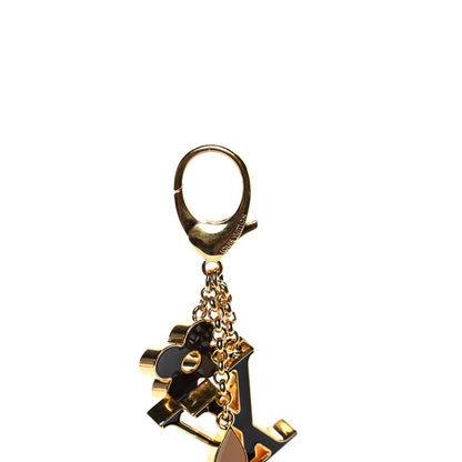 Louis Vuitton Metal Enamel Fleur De Monogram Bag Charm Dore 4 of 7