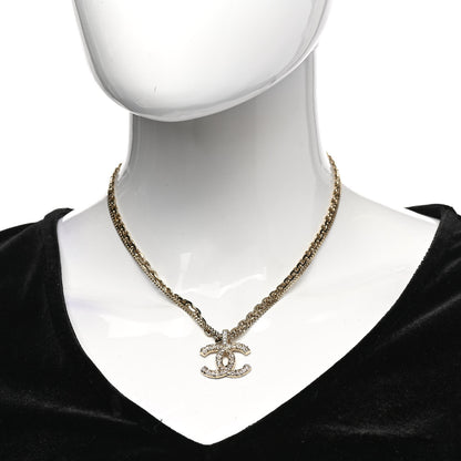 Chanel Crystal CC Multi Strand Chain Necklace Gold 2 of 7