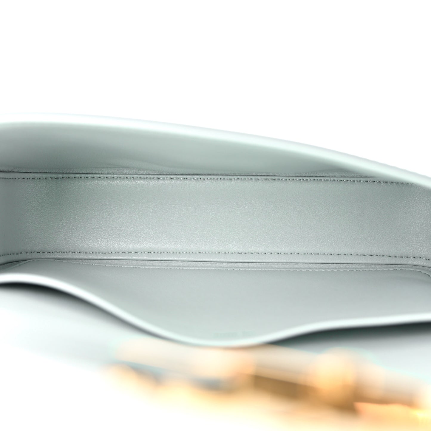 Shiny Calfskin Triomphe Shoulder Bag Soft Blue