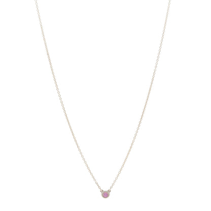 Tiffany Sterling Silver Pink Sapphire .08ct Elsa Peretti Color By The Yard Necklace 1 of 4