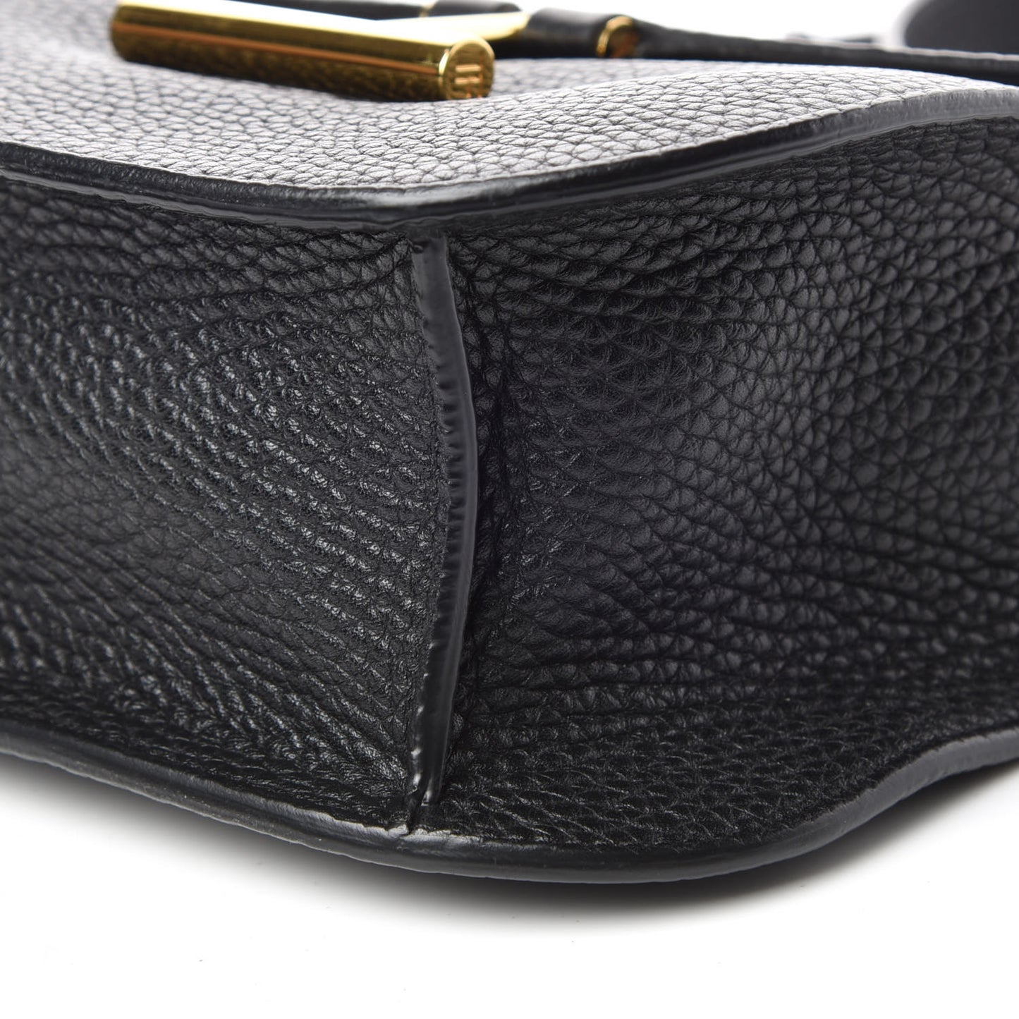 Calfskin Small T Clasp Tara Crossbody Bag Black