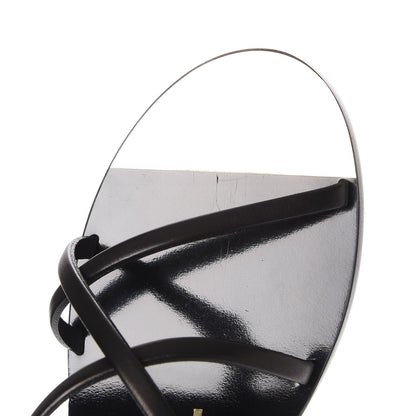Chanel Lambskin Wedge Sandals 38 Black 8 of 10