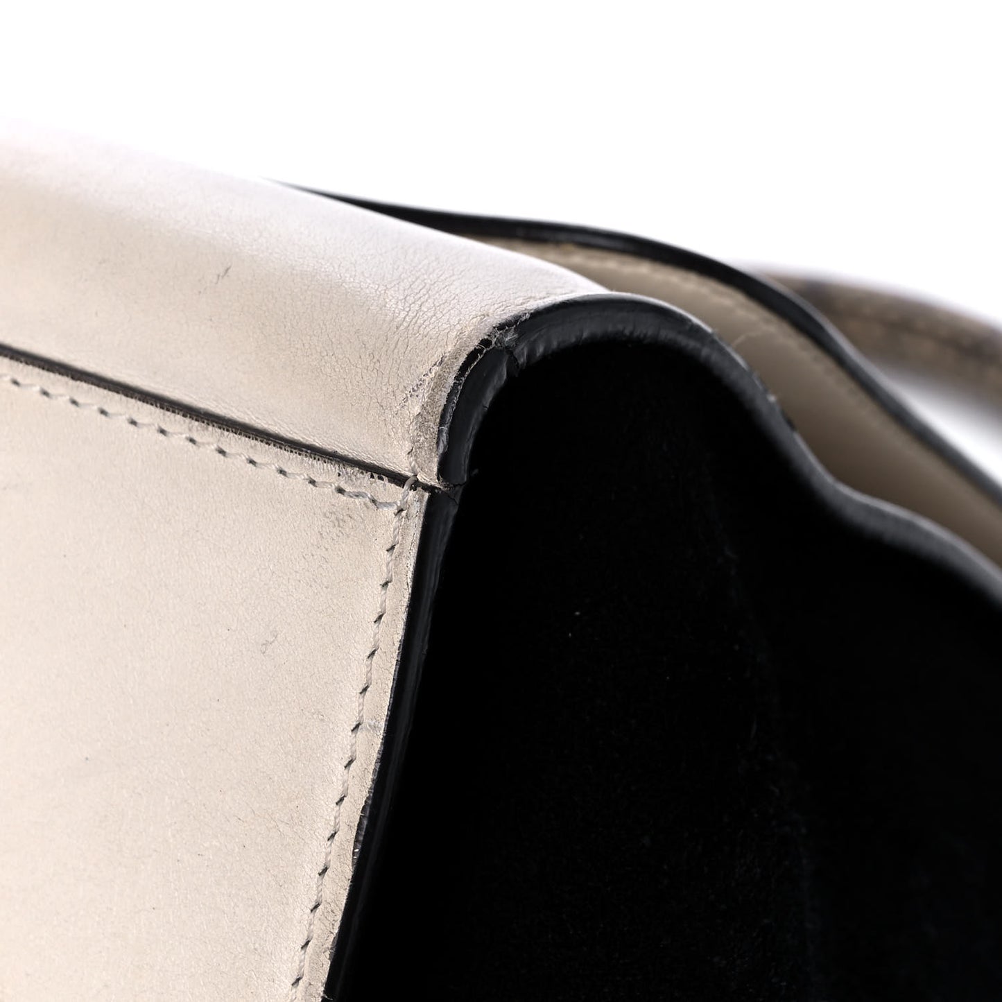 Calfskin Suede Whipsnake Medium Trapeze Black White