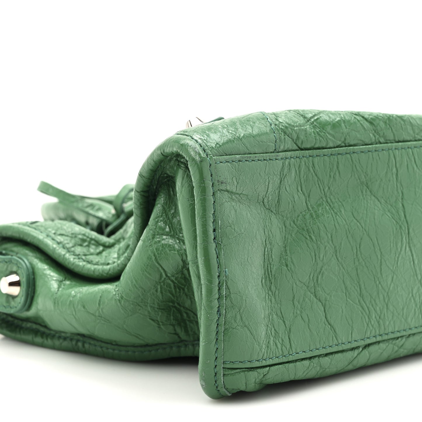 Agneau Classic Silver Hardware S City Magic Green