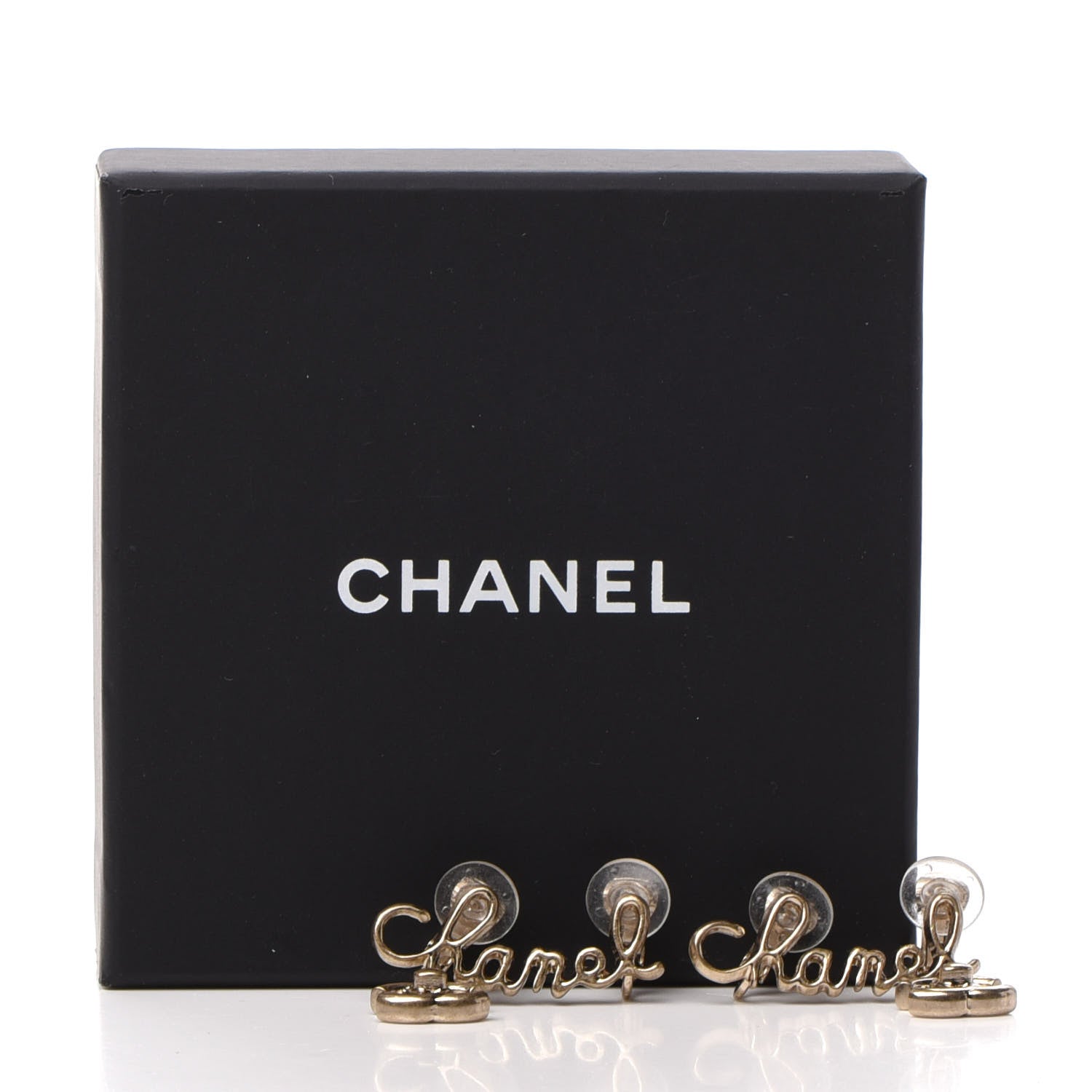 Chanel Metal Logo CC Turnlock Clip On Earrings Gold 4 of 4