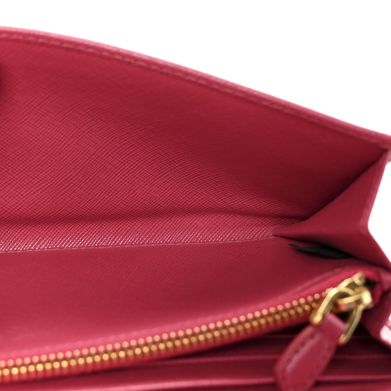 Prada Saffiano Metal Continental Flap Wallet Peonia 5 of 7