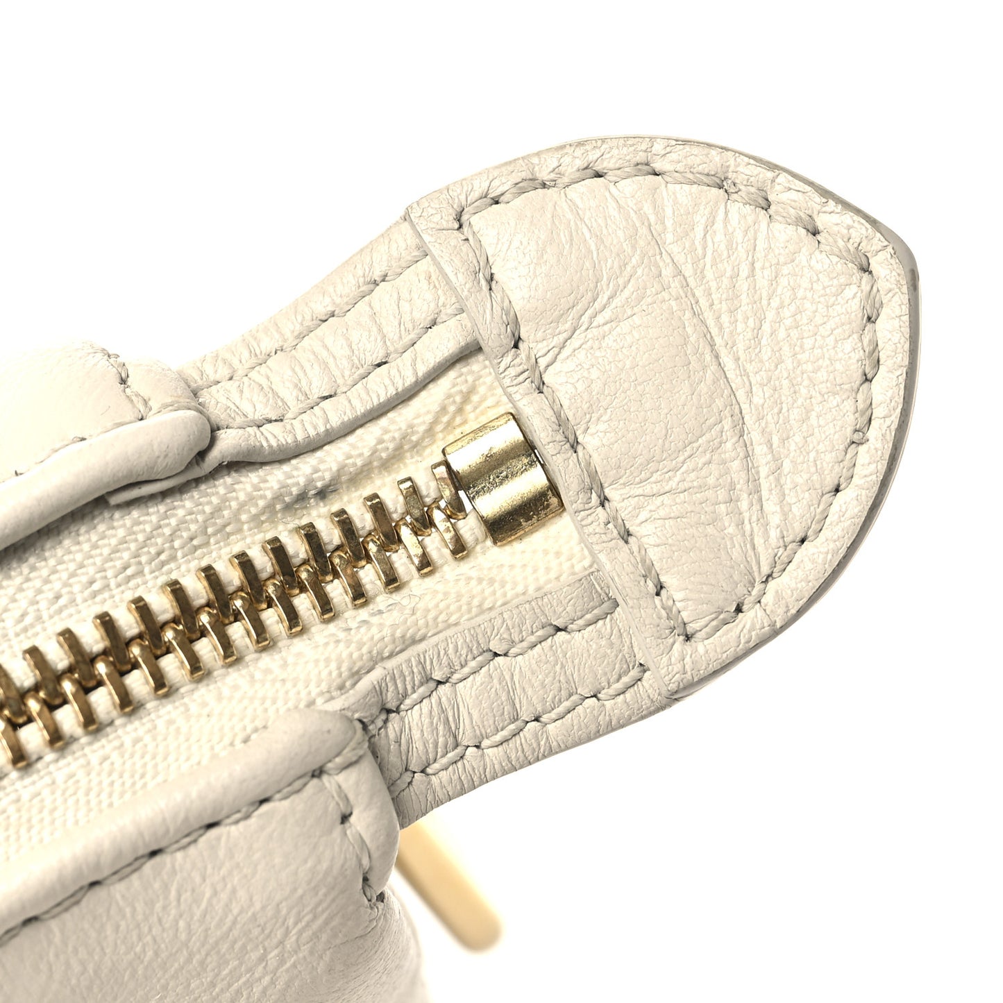 Lambskin Embossed Monogram Coussin PM Beige Cream