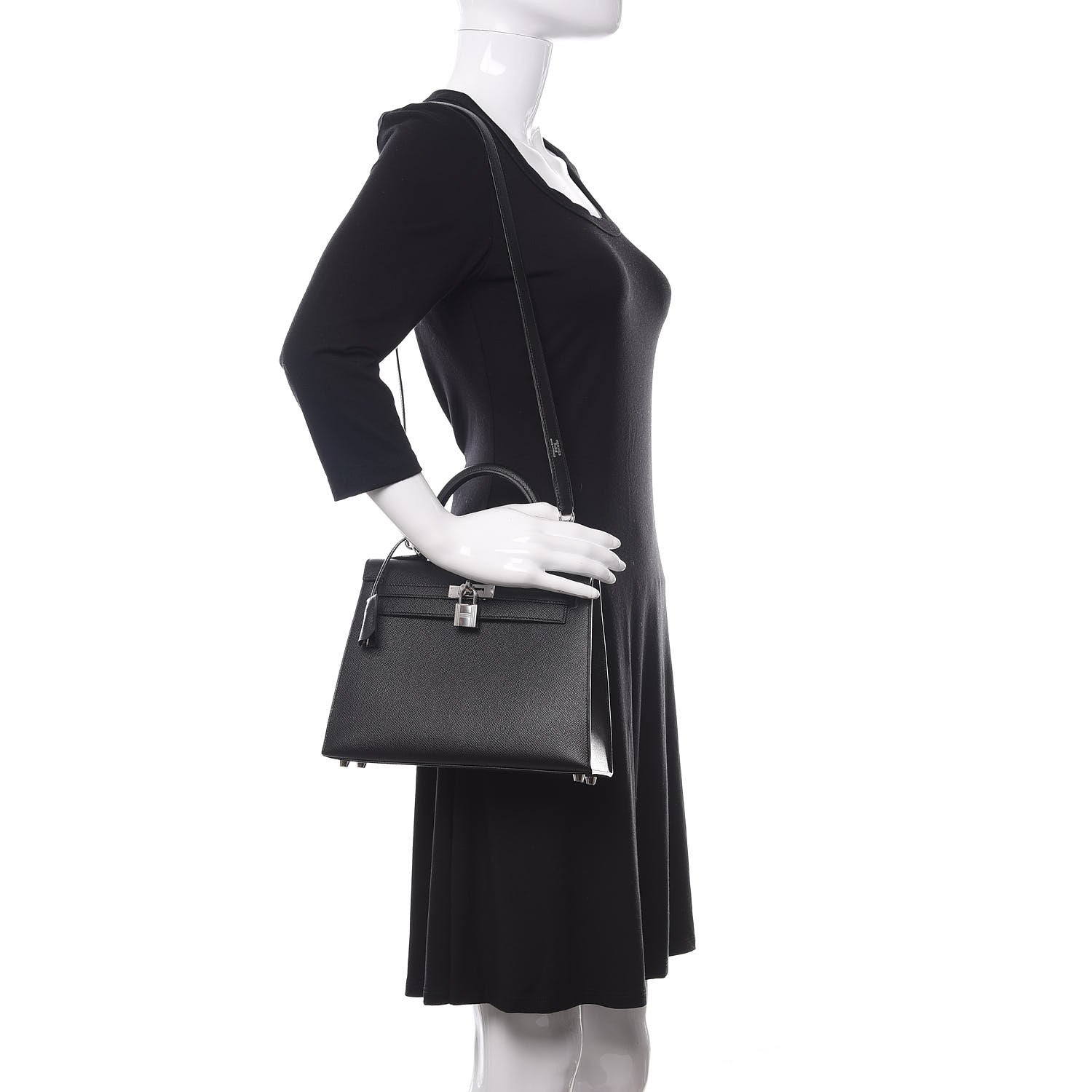 Hermes Epsom Kelly Sellier 25 Black 2 of 10