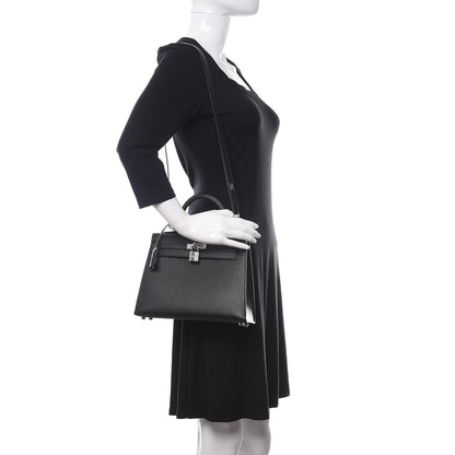 Hermes Epsom Kelly Sellier 25 Black 2 of 10