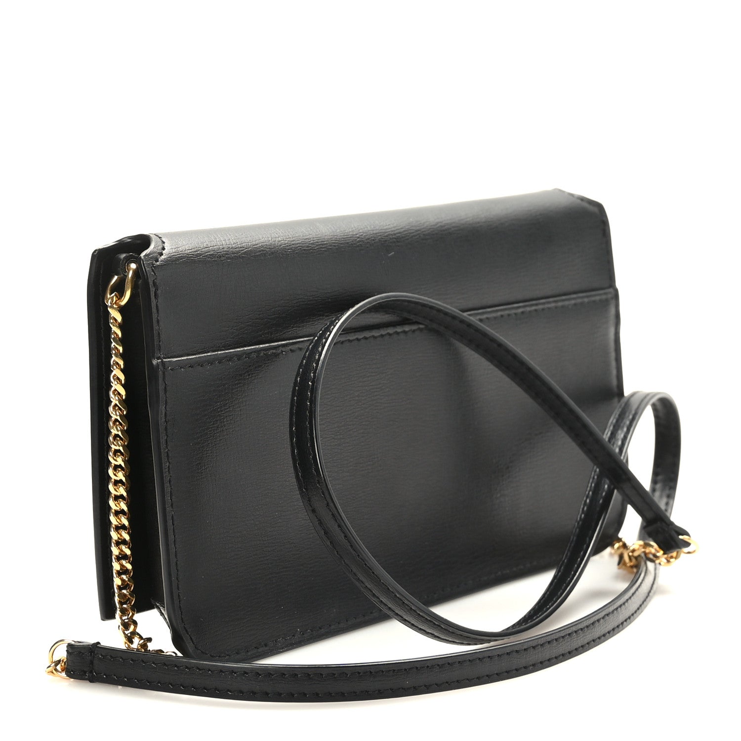 Saint Laurent Smooth Calfskin Monogram Phone Holder Crossbody Black 2 of 8