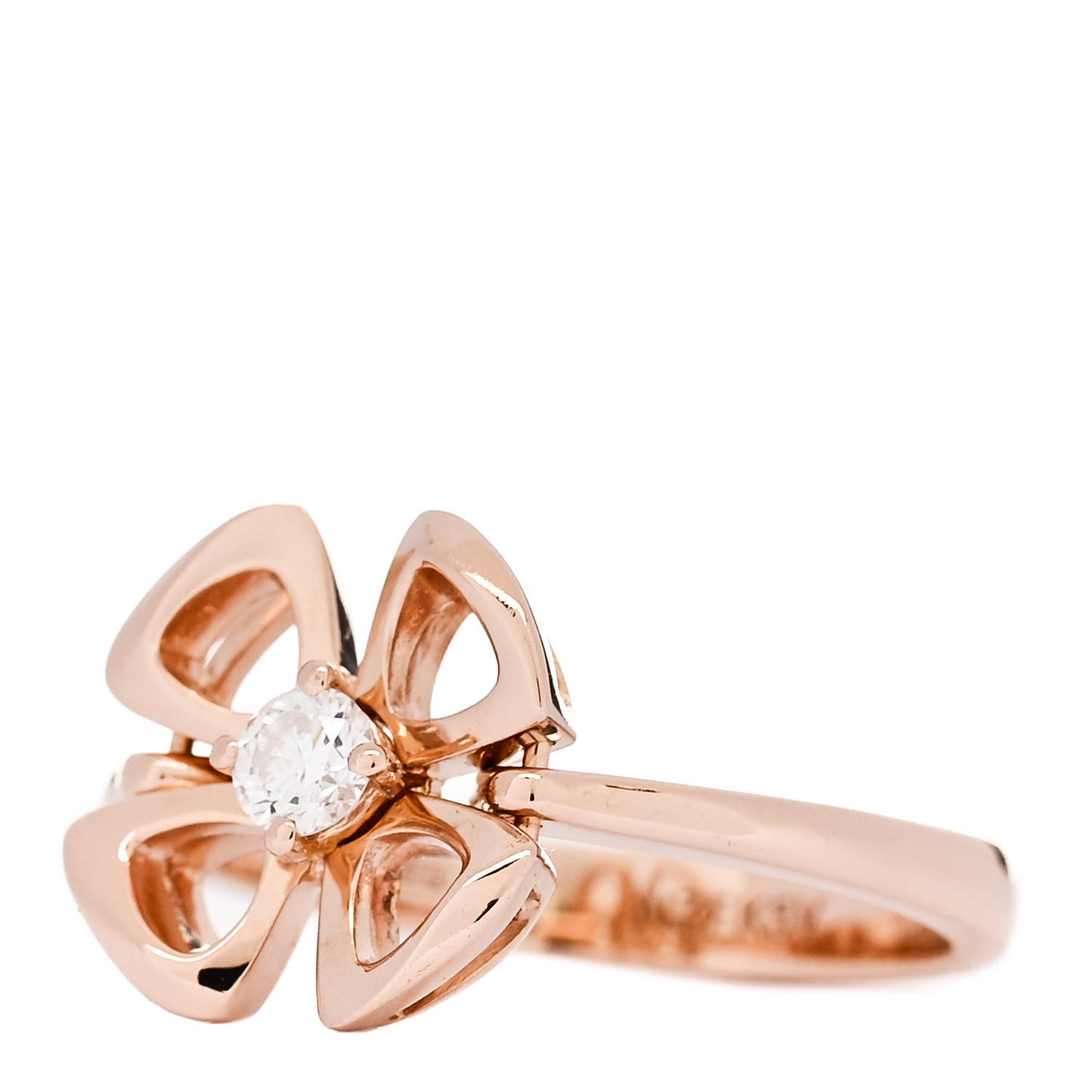 18K Rose Gold Diamond Fiorever Ring 49 5