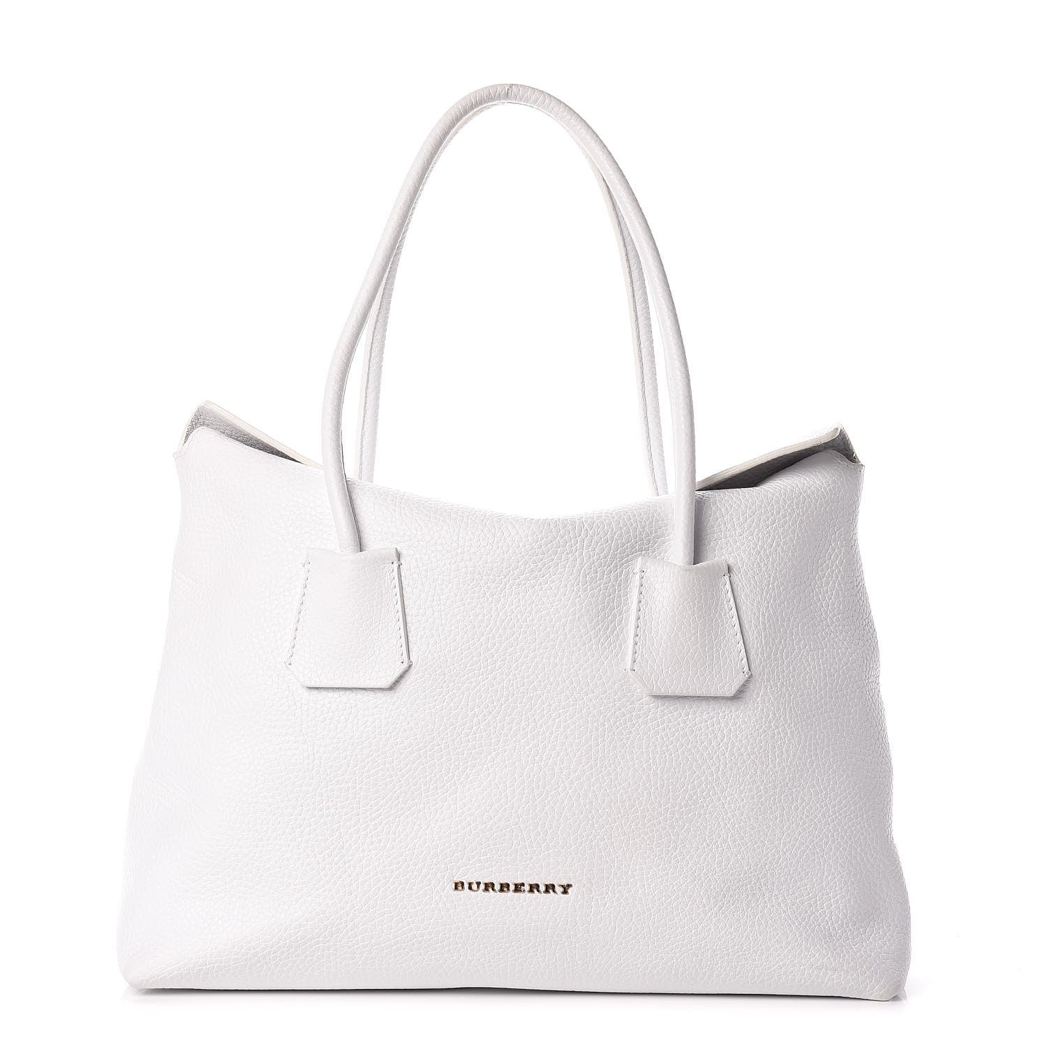 Burberry London Grainy Calfskin Medium Baynard Tote White 1 of 20