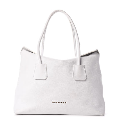 Burberry London Grainy Calfskin Medium Baynard Tote White 1 of 20