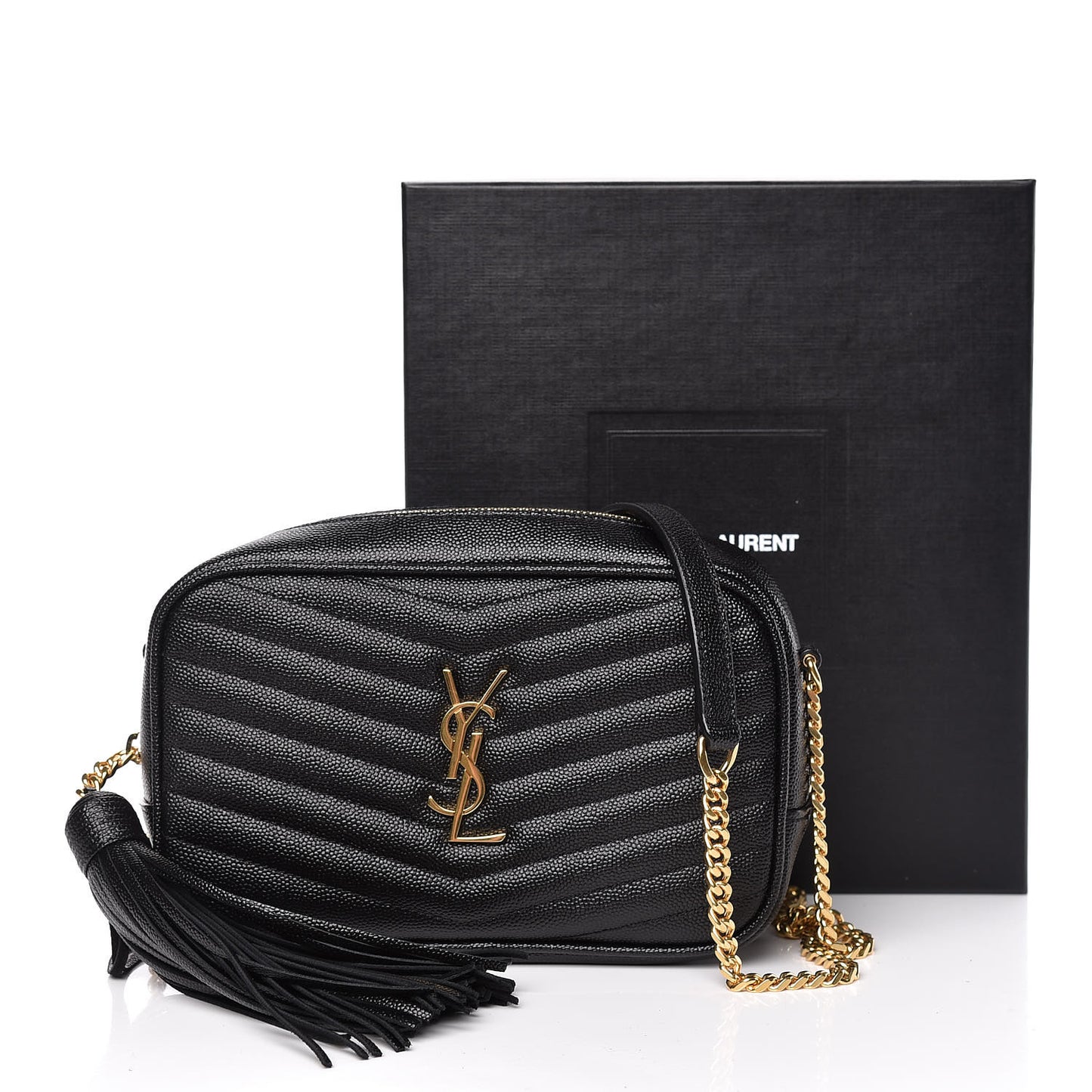 Grain De Poudre Matelasse Monogram Mini Lou Camera Bag Black