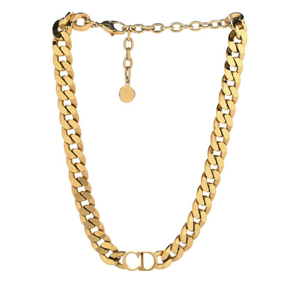 Christian Dior Metal CD Choker Necklace Gold 3 of 6