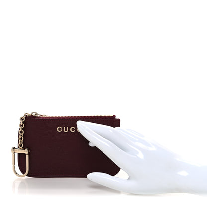 Gucci Calfskin Script Key Case Rosso Ancora Red 2 of 7