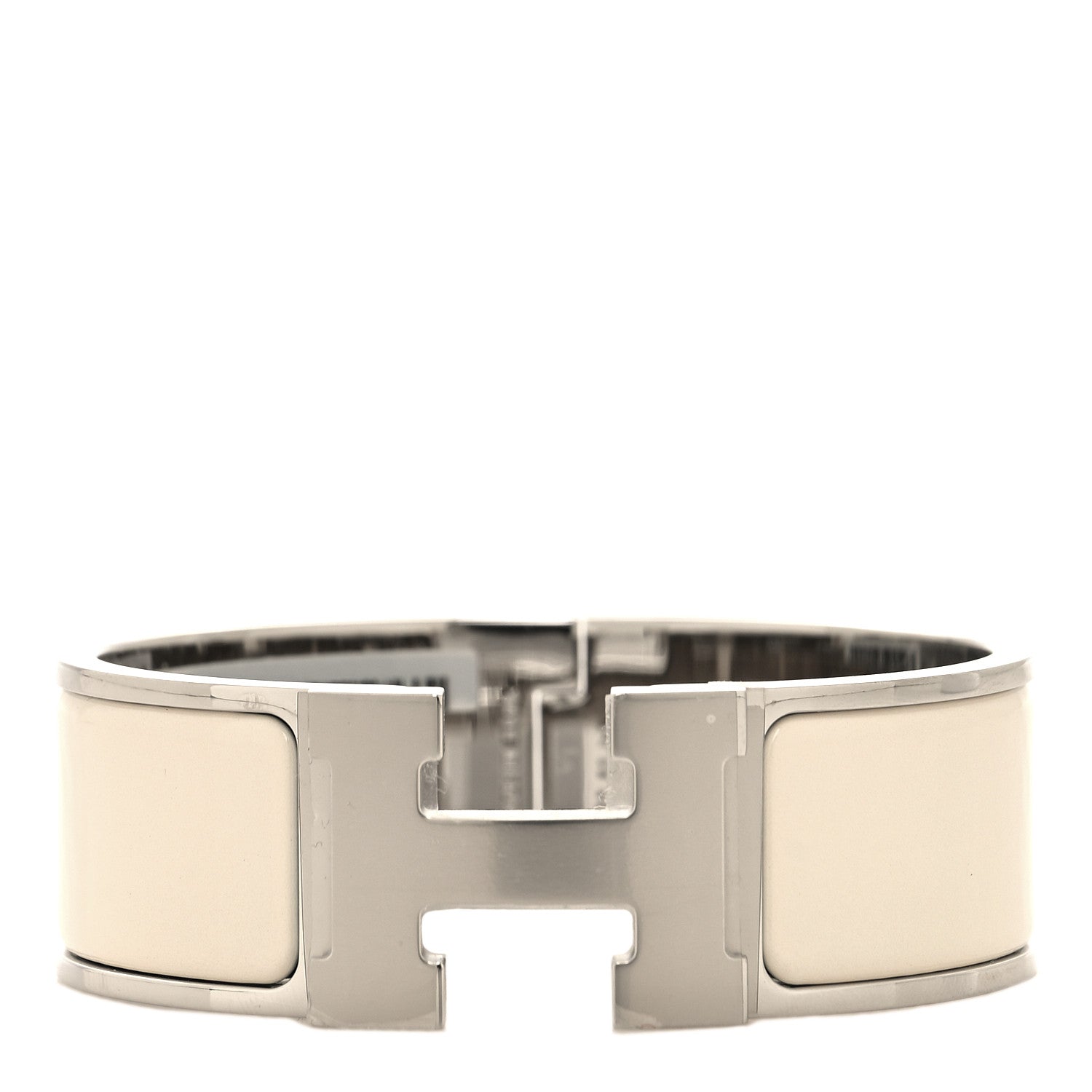 Hermes Enamel Wide Clic Clac H Bracelet PM Creme 1 of 4