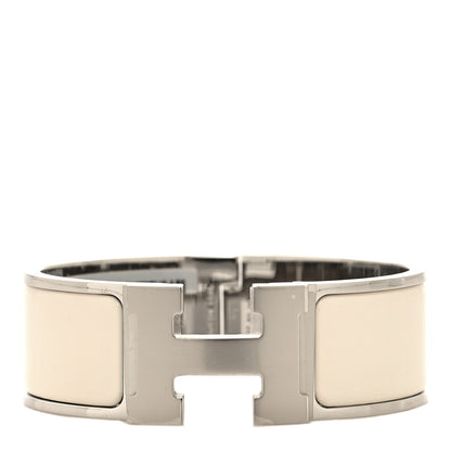 Hermes Enamel Wide Clic Clac H Bracelet PM Creme 1 of 4