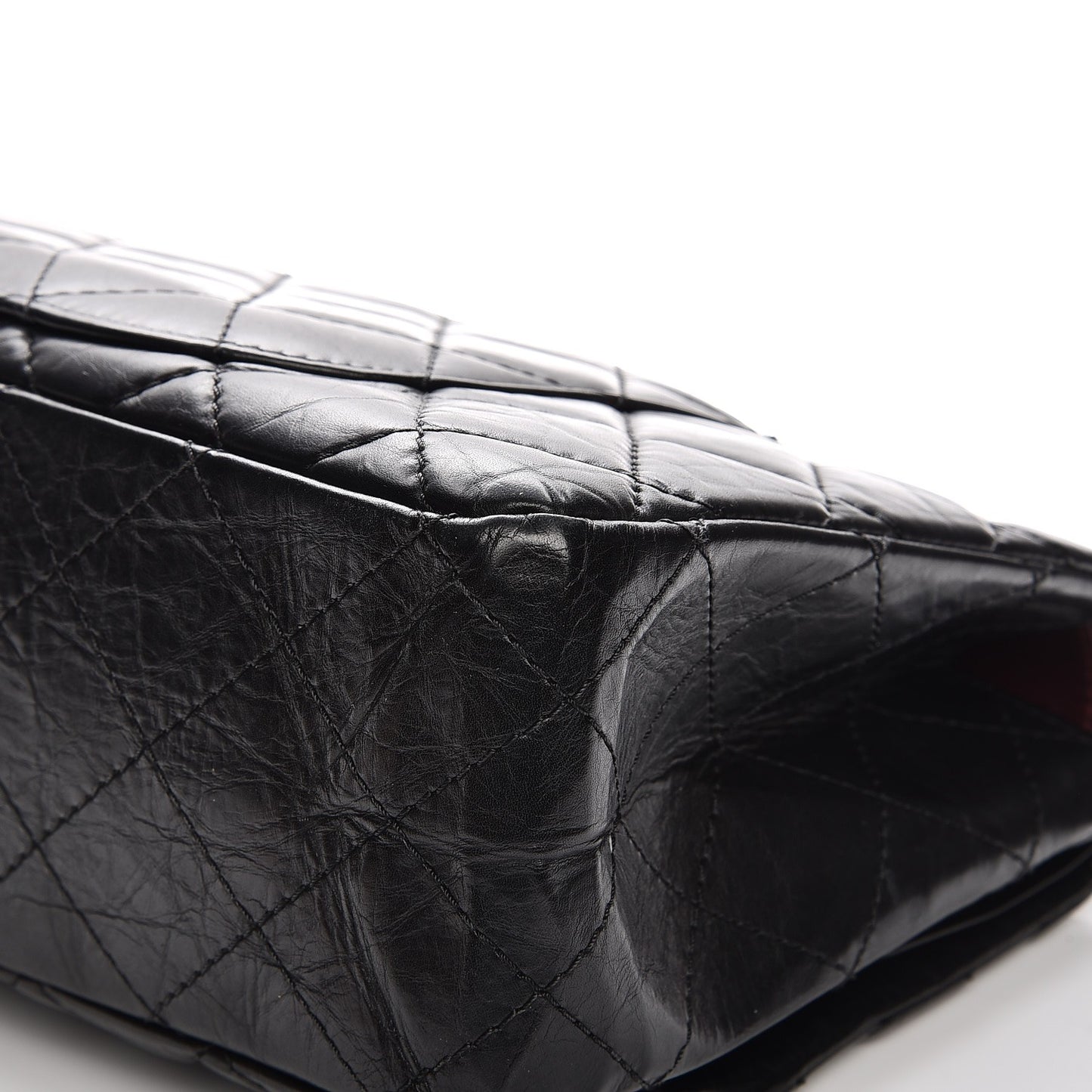 Aged Calfskin Quilted 2.55 Reissue 227 Flap Black