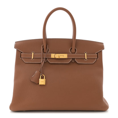 Hermes Togo Birkin 35 Gold 1 of 11