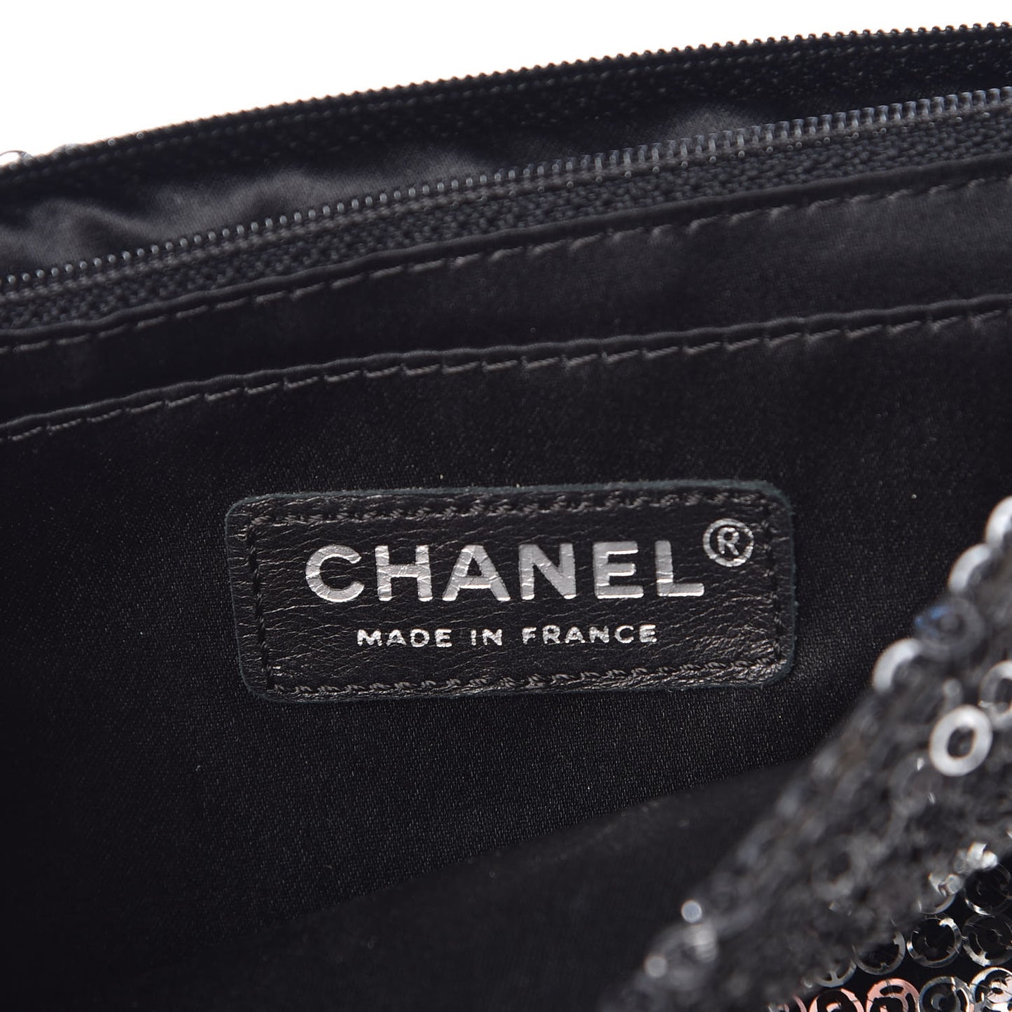 Sequin Mesh Medium Single Flap Silver