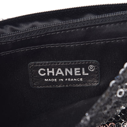 Chanel Sequin Mesh Medium Single Flap Silver 6 of 10