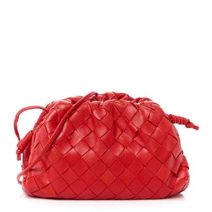 Bottega Veneta Nappa Intrecciato The Mini Pouch Bright Red 1 of 12