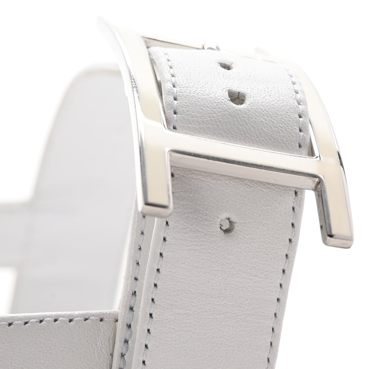 Calfskin Cristal Sandals 39 White