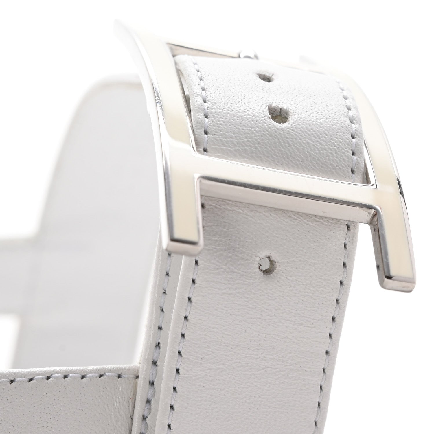 Hermes Calfskin Cristal Sandals 39 White 10 of 11