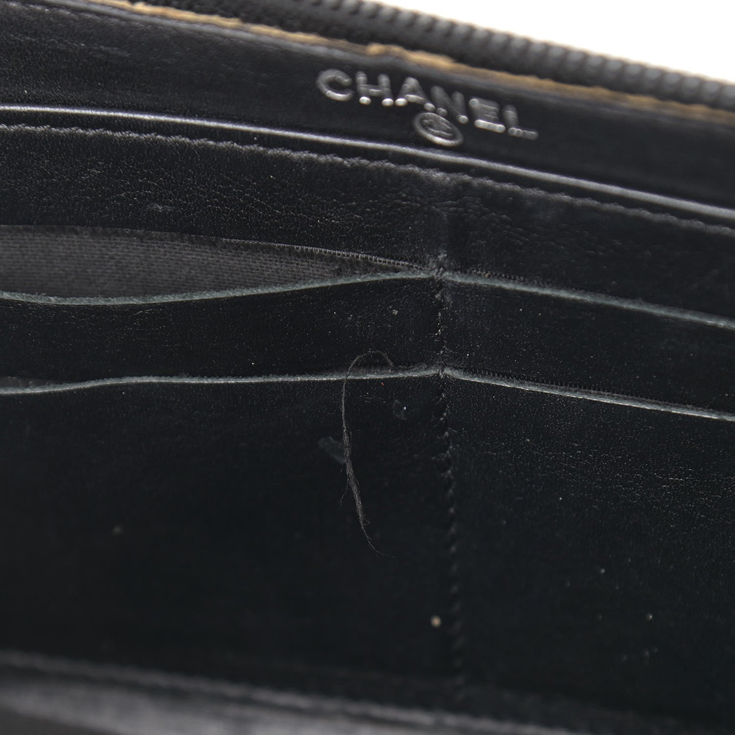 Chanel Patent Large Gusset CC Zip Wallet Black 9 of 9