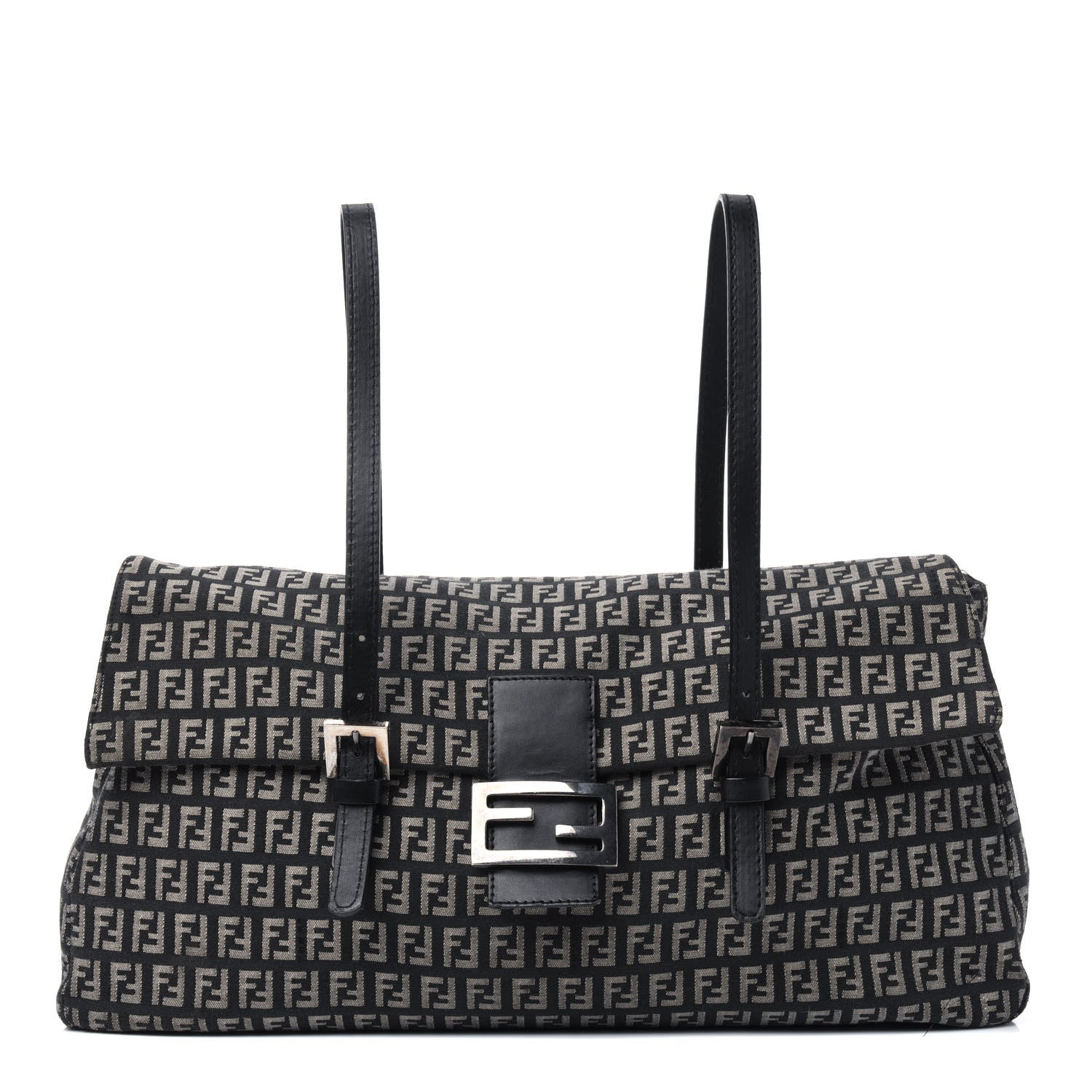 Fendi Zucchino Shoulder Bag Black 1 of 27