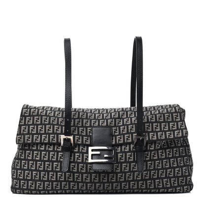 Fendi Zucchino Shoulder Bag Black 1 of 27