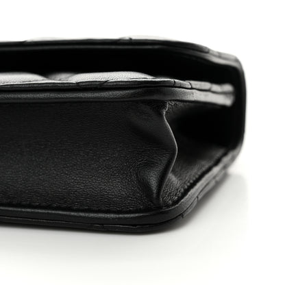 Chanel Lambskin Quilted Sweet Camellia Flap Phone Holder With Chain Black 11 of 12