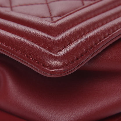 Chanel Lambskin Quilted New Medium Boy Flap Red 13 of 15