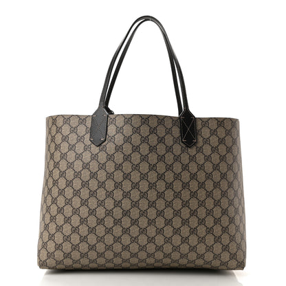 Gucci Calfskin GG Supreme Monogram Medium Reversible Tote Black 1 of 16