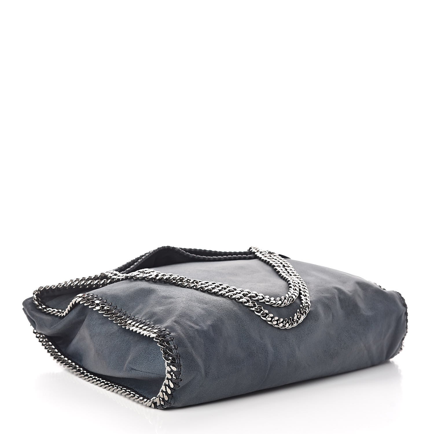 Stella McCartney Shaggy Deer Large Falabella Fold Over Tote Blue 4 of 9