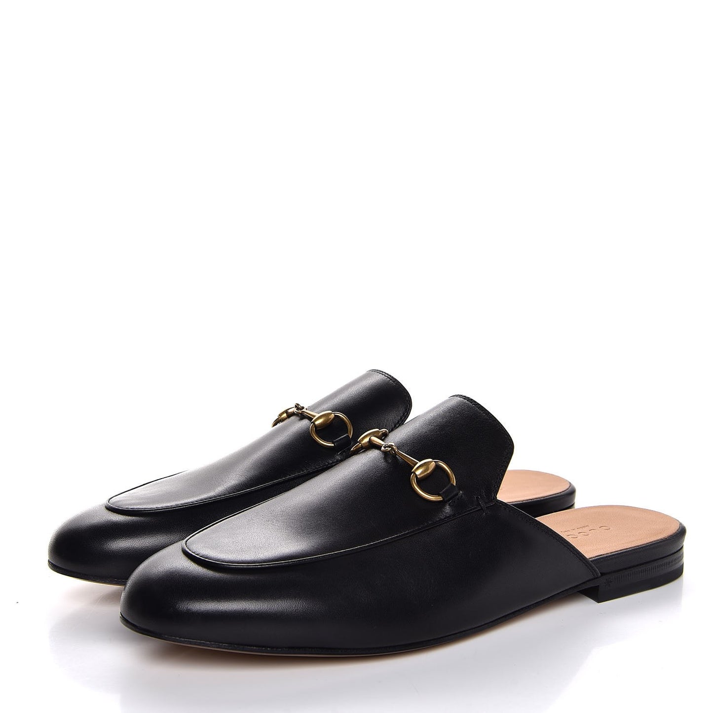 Calfskin Princetown Slippers 40.5 Black