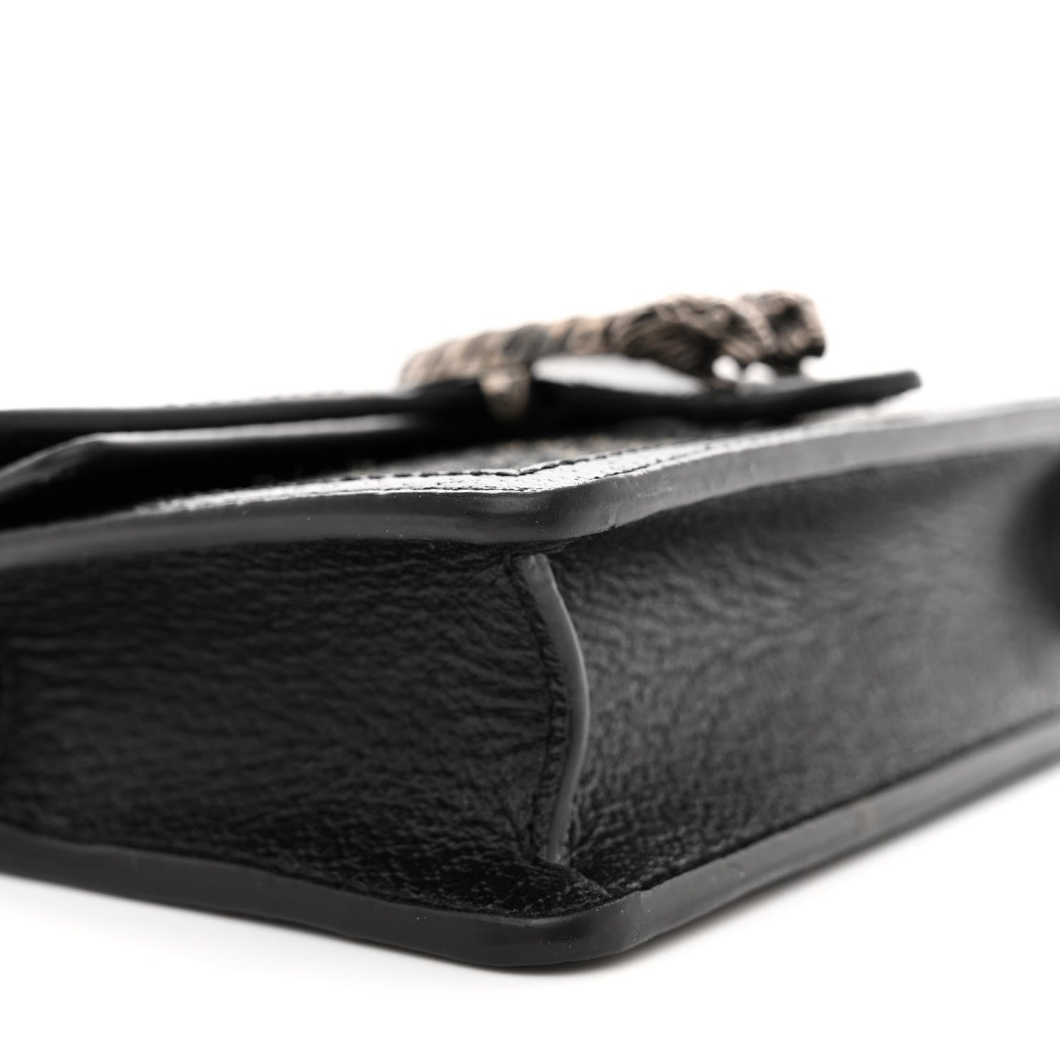 Gucci Jacquard Black Denim GG Monogram Super Mini Dionysus Shoulder Bag Black Ivory 8 of 9