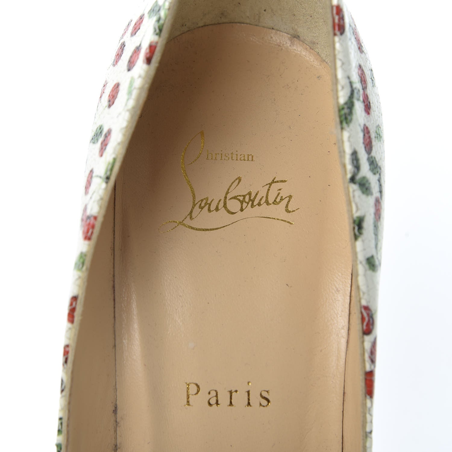 Christian Louboutin Calf Caviar Cerise Pigalle Follies 100 Pumps 40 Latte 7 of 8