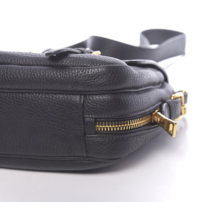 Prada Vitello Daino Push Lock Messenger Bag Black 10 of 10