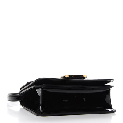 Fendi Vitello Vernice Mou Karligraphy Crossbody Bag Black 4 of 10